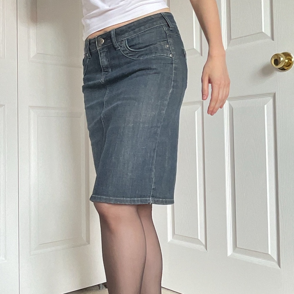 RW&CO Dark Denim A-Line Skirt